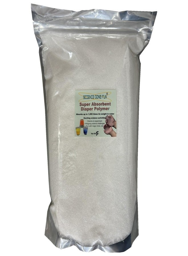 Science Gone Fun Super Absorbent Polymer: Sodium Polyacrylate 5 lbs - Ideal for Diapers & Science Fun - Image 1